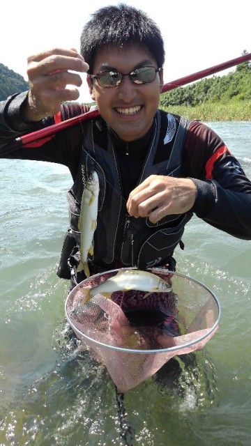 鮎釣り入門者と鮎釣りへ！