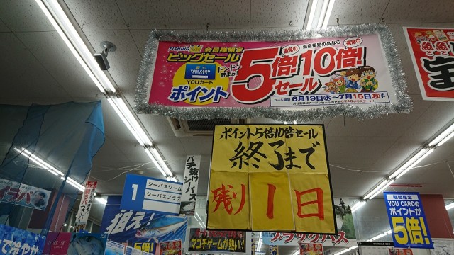 ポイント5倍10倍セール明日7月15日までです！