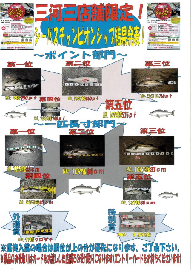 シーバスチャンピオンシップ刈谷版