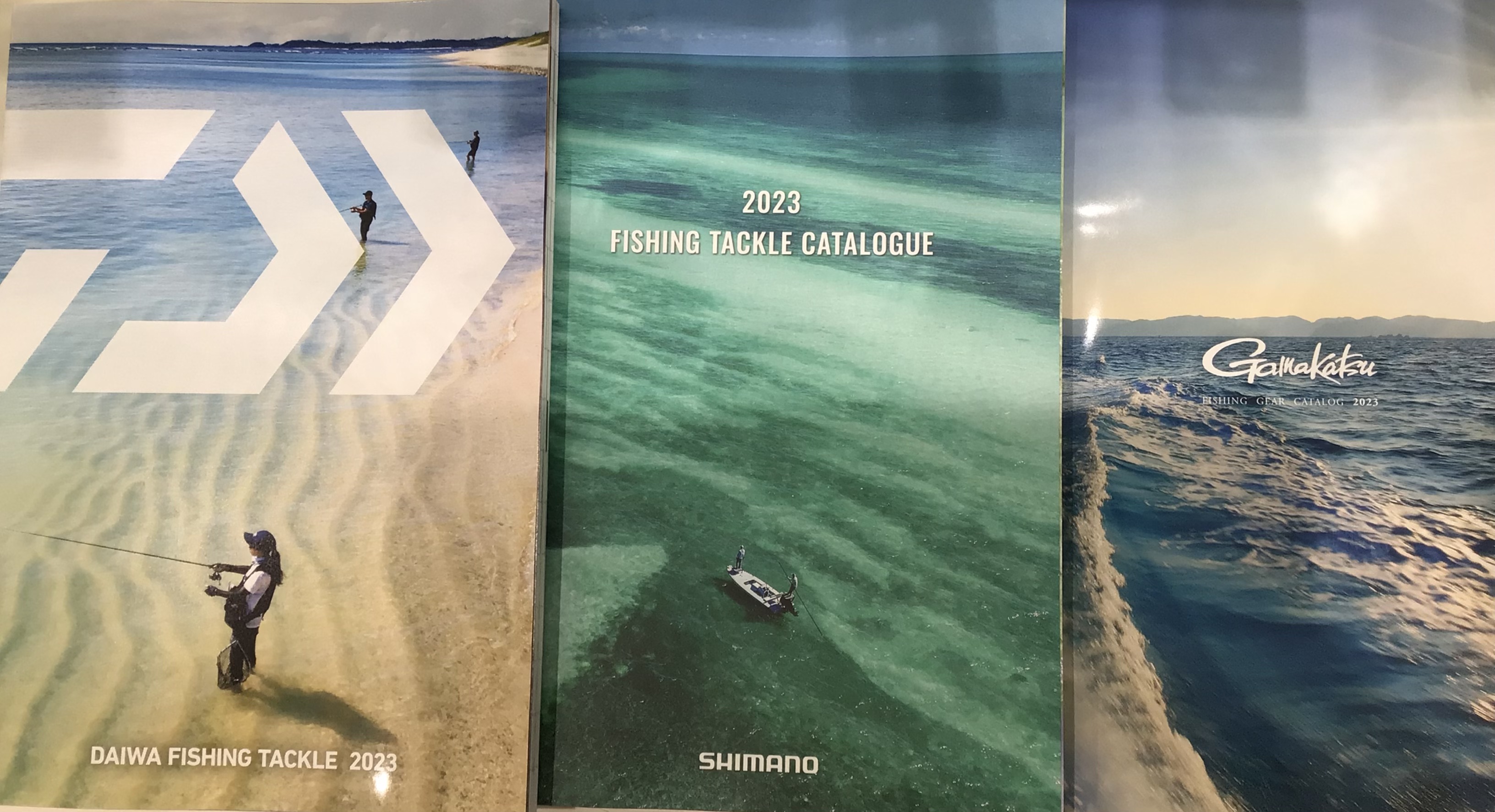 2023年ダイワ､シマノ、がまかつ総合カタログ入荷しました