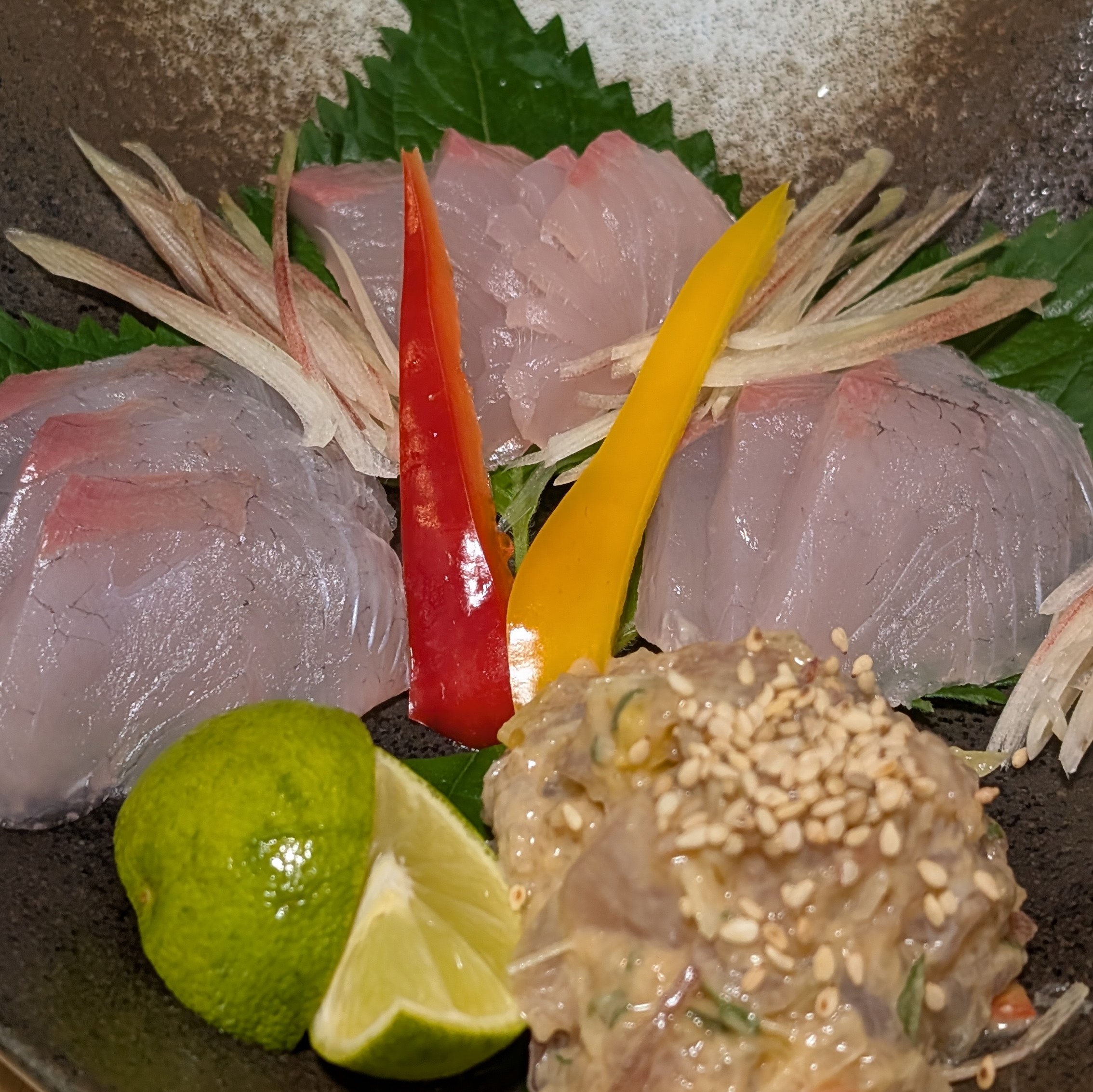 シオのお刺し身は、甘くて美味しい♪ ナメロウも間違いない！